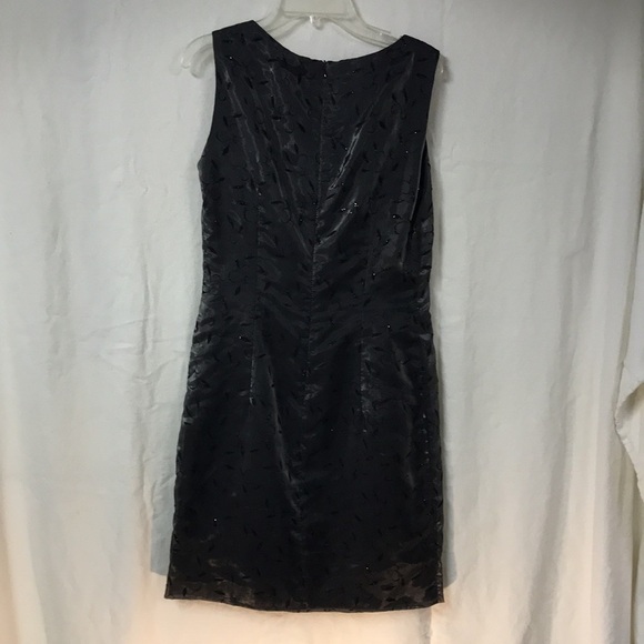 YL by YAIR Sleeveless Formal Cocktail Dress size 8 Gray Shimmer Black Sparkle - Picture 7 of 11